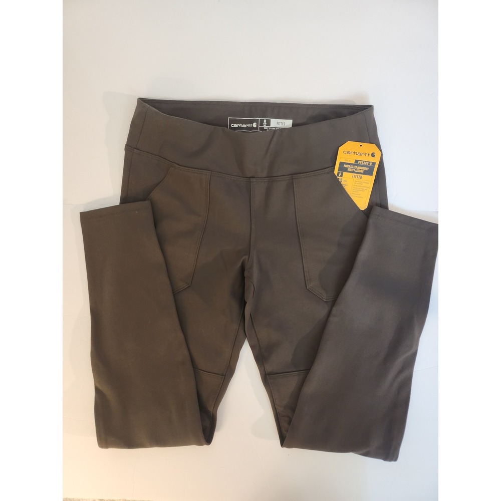 Carhartt Force Fitted Midweight Utility Leggings Brown Tall M 102482-DFE NWT